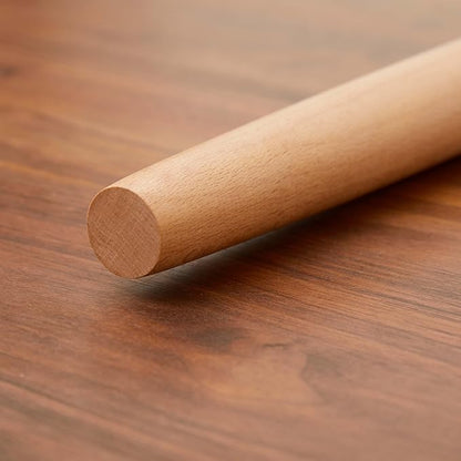 French Rolling Pin for Dough - Fulimax 16" Classic Wood Rolling Pins for Baking, Dough Roller for Fondant Pizza Pie Crust Cookie Pastry Pasta, Kitchen Baking Supplies, Beech Wood - Image 3