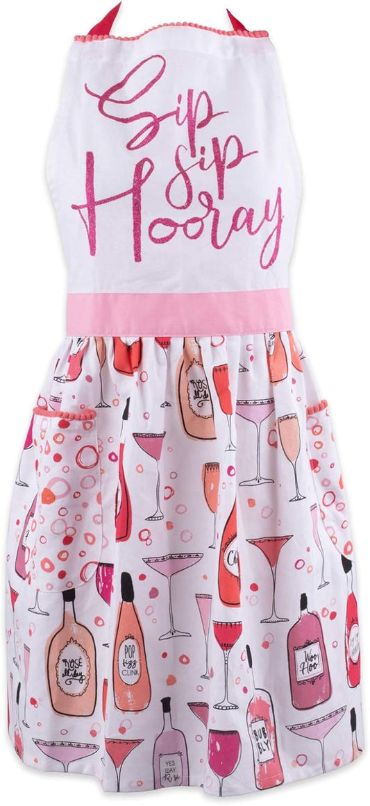 DII Women's Spring & Summer Apron Collection Adjustable, Two Large Pockets & Extra Long Ties, One Size Fits Most