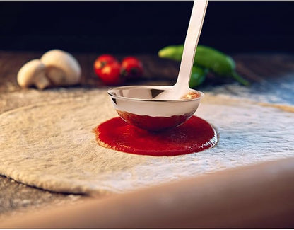HIC Kitchen Ladle with Long Handle, 18/8 Stainless Steel, 12.5-Inches, 3-Ounce Capacity