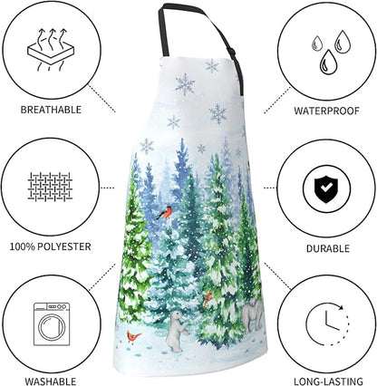 Funny Apron Polyester Grooming Aprons with Pocket for Cooking Kitchen Grilling Adults