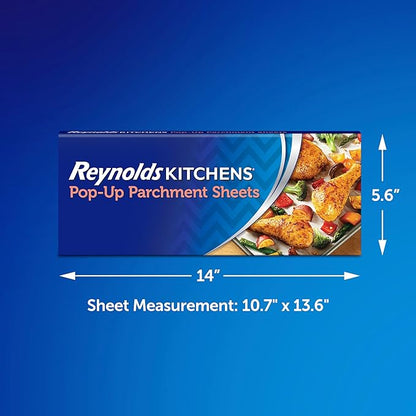 Reynolds Kitchens Pop-Up Parchment Paper Sheets, 10.7x13.75 Inch, 120 Sheets (Pack of 2) - Image 2