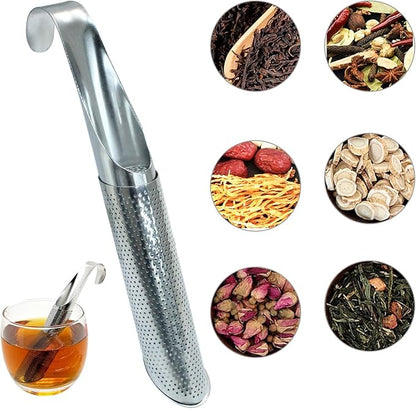 Waziaqoc 2 PCS Stainless Steel Tea Diffuser, Extra Fine Mesh Tea Strainer for Loose Tea, Long Handle Tea Steeper for Tea, Coffee, Seasonings, Spices