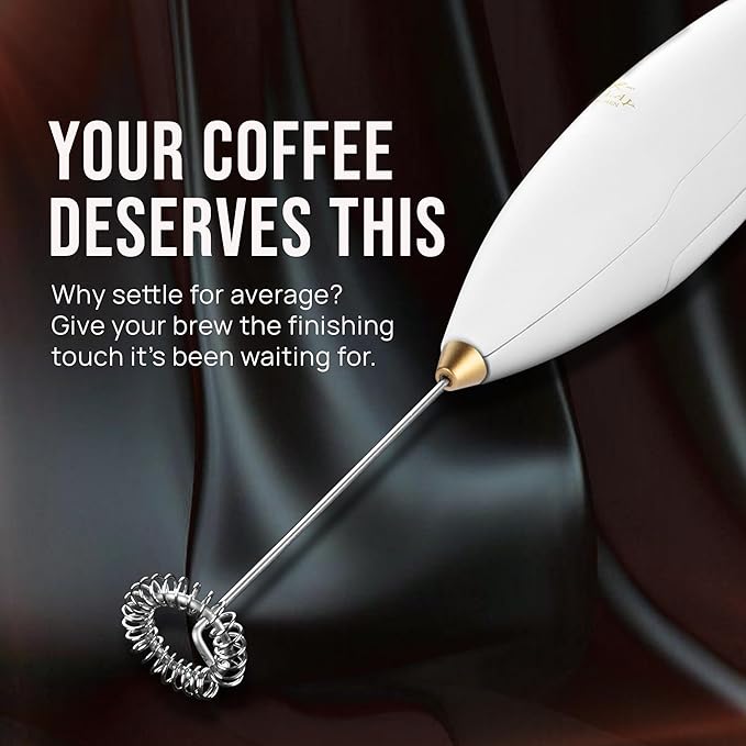 Zulay Kitchen Executive Series Luxury Gift Milk Frother with 4 Duracell Batteries – Handheld Electric Foam Maker for Coffee, Lattes & Hot Chocolate – Deluxe Finish, Ultimate Gift for Coffee Lovers - Image 9