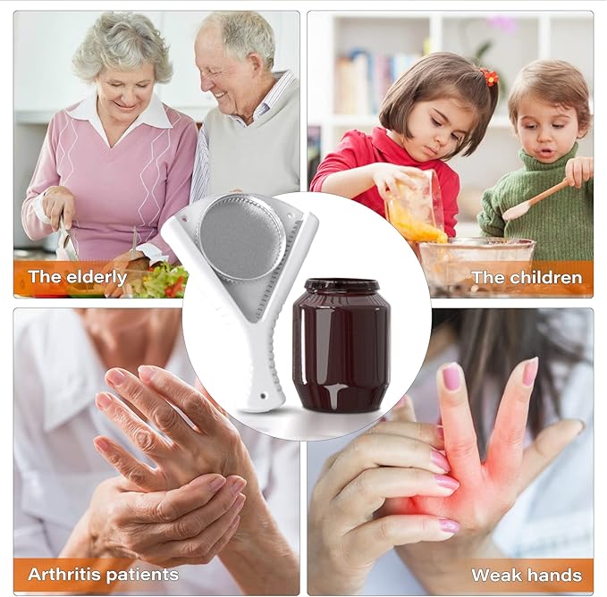 Jar Opener for Weak Hands, Dual Usage | Easy Grip Jar Opener & Under Cabinet Lid Opener, Super Durable Bottle Opener Effortless to Open Any Size Lid, Advanced Jar Lid Opener for Seniors with Arthritis - Image 7