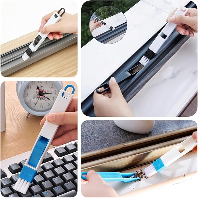 15Pcs Crevice Cleaning Brush Set, Hard Bristle Scrub Brushes Tools for Deep Cleaning Gap,Window Groove Cleaning Brush for Sliding Door Sill Tile Lines Shutter Corner Sink Teapot Bottle (1 Set) - Image 7