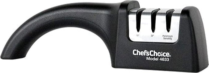Chef'sChoice Professional Manual Knife Sharpeners AngleSelect for 15- and 20-Degree Straight-Edge and Serrated Knives with Diamond Abrasives Precise Angle Control & Compact Footprint, 2-Stage, Black - Image 6