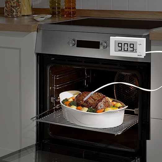Digital Oven Thermometer with Probe Grill Meat Thermometer up to 572°F/300°C, Oven Thermometer Roasting for Barbecue Accessories for Kitchen, Roasting, Grill, Pizza - Image 5