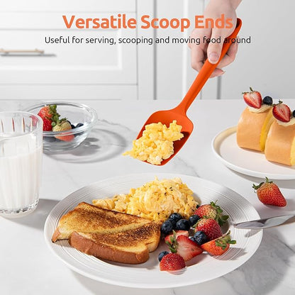 U-Taste Silicone Spatula Set with 600 Degrees Fahrenheit Heat Resistant (Orange) - Image 8