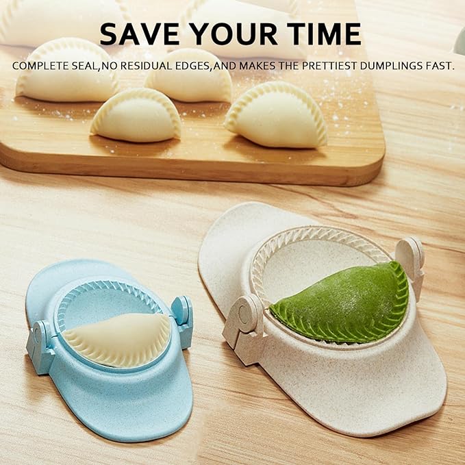 Empanada Maker Press, 6-Inch Extra Large Dumpling Maker Set with Dough Cutter, Dumpling Mold Set for Pierogi, Pastelitos, Calzone, Turnovers, Chinese Dumpling, 4Sizes (6"/4"/3"/2.6")