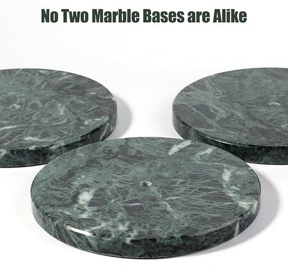 Koville Italian Natural Marble Paper Towel Holder Countertop, Genuine Stone Paper Towel Holder Stand for Kitchen Storage, for Standard or Jumbo-Sized Rolls(Alpi Green) - Image 4
