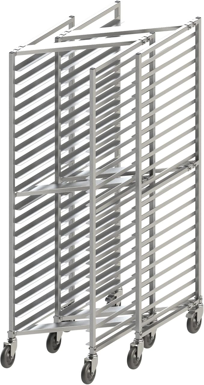 Winco Aluminum Sheet Pan/Bun Rack, 3" Spacing, Nesting Style, 20 Tier - Image 2