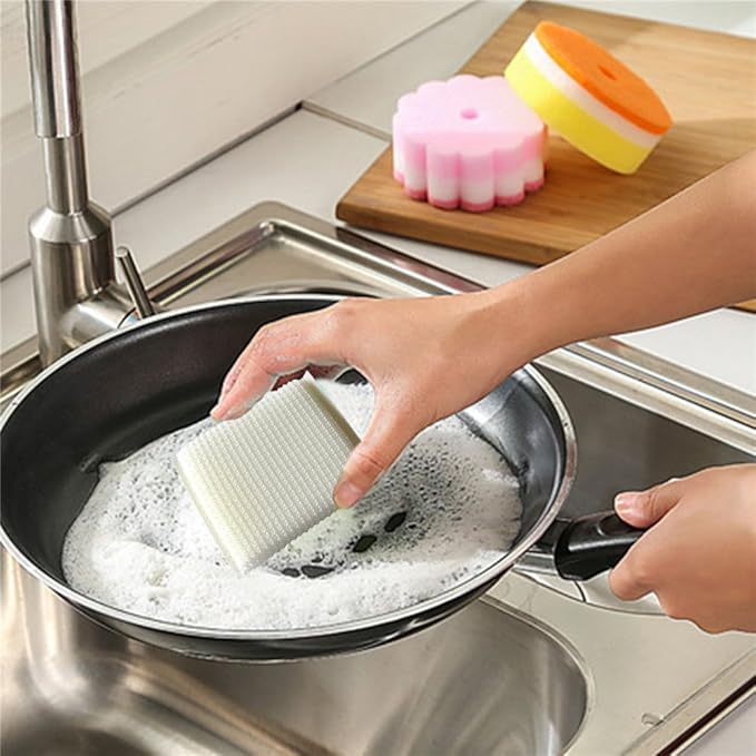 Multi-Purpose Scouring Pad by Scrub-It - Non-Scratch Cleaning Dobie Pads for Pots, Pans, Dishes, Utensils & Non-Stick Cookware - Sponge Scrubbers Use for Kitchen, Bathroom & More (12 Pack) - Image 3