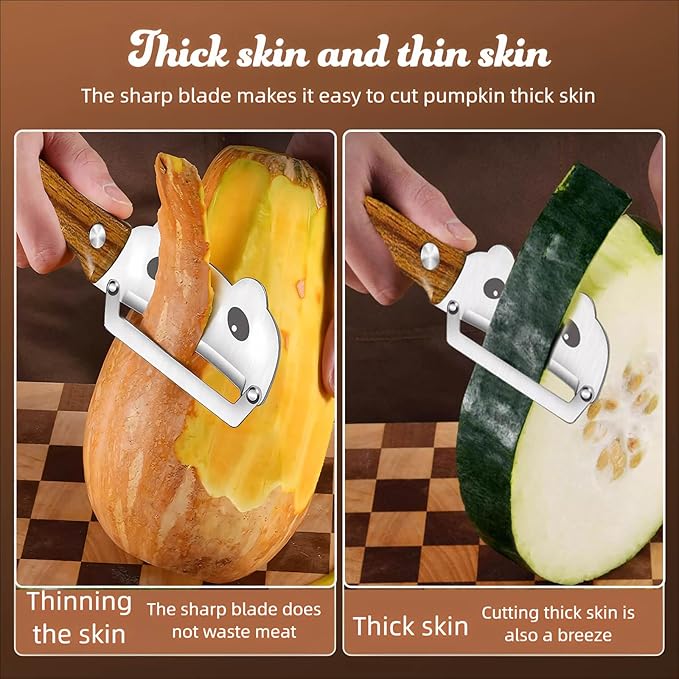 Vegetable Peeler Sharp Stainless Steel Blades for Veggie Potato Sugarcane Pumpkin Papaya Peeling Tool - Image 3