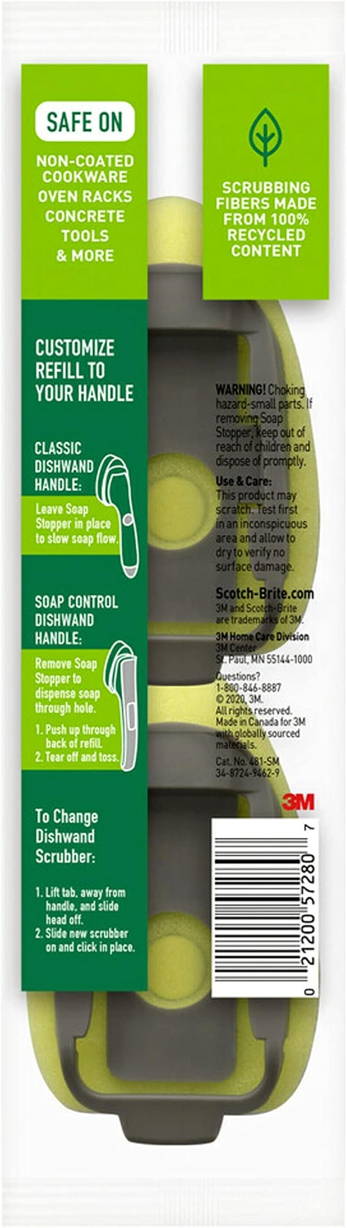 Scotch-Brite Heavy Duty Dishwand Refills,Keep Your Hands Out of Dirty Water,2 Refills (Pack of 7) - Image 3