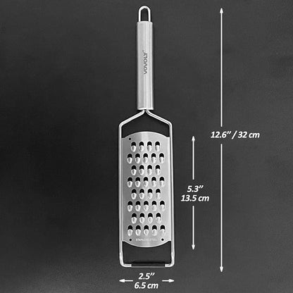 Professional Zester Grater Extra Coarse for Potato, Zucchini, Carrot, Apple, Cabbage and Cheese, Kitchen Grater with Razor-Sharp Stainless Steel Blade (Extra Coarse) - Image 3