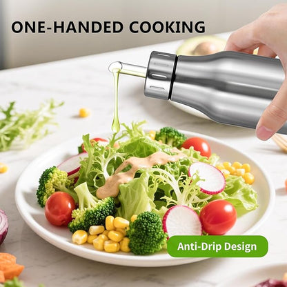 Stainless Steel Oil Dispenser Bottle - 750ML Leak-Proof Oil Container for Kitchen, Olive Oil & Cooking Liquids-26OZ - Image 4