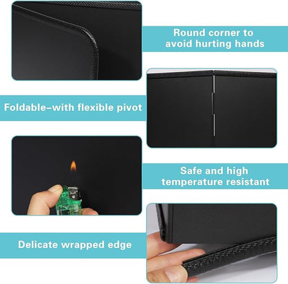 4 Sided Oil Splatter Guard Grease Splatter Guard Stove Splatter Guard, Splatter Guards Splatter Screen for Frying Pan,Large Foldable Splash Guard for Stove Top, Upgrade Steel Anti Splatter Shield,30CM