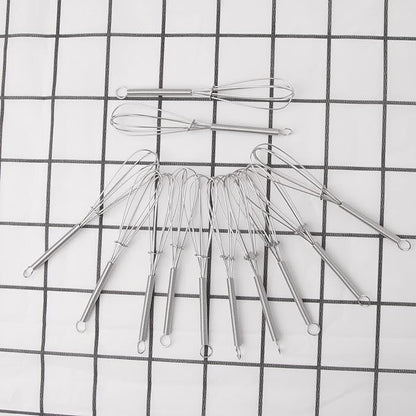 CHuangQi 5 Inch Endurance Stainless Steel Mini Whisk/Egg Beater, Set of 12 - Image 5