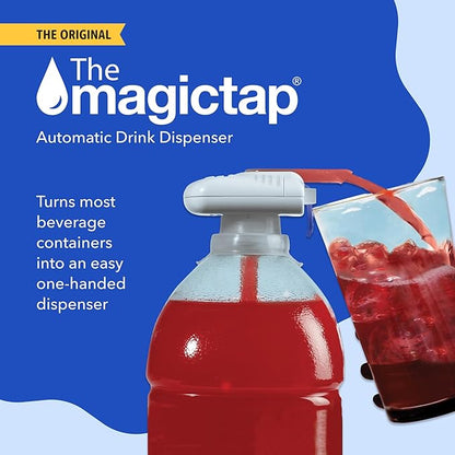 Magic Tap Automatic Drink Dispenser for Fridge, Teal (3 Pack), No Spill Milk Dispenser for Fridge, Automatic Milk Dispenser Pump for Gallon Jugs, Water & Juice, Fits Most Bottles, Batteries Required