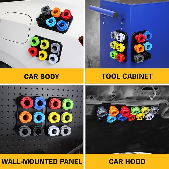 18-Piece No Spill Engine Oil Funnel Kit, 1.59QT/ 1.5L Automotive Coolant Funnel Set, 12 Adapters, Elbow Fitting, Arrow Screen & Magnetic Tray, Compatible with GM, Ford, BMW, Audi, Land Rover Etc - Image 7