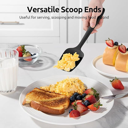 U-Taste Silicone Spatula Set with 600 Degrees Fahrenheit Heat Resistant (Black) - Image 8