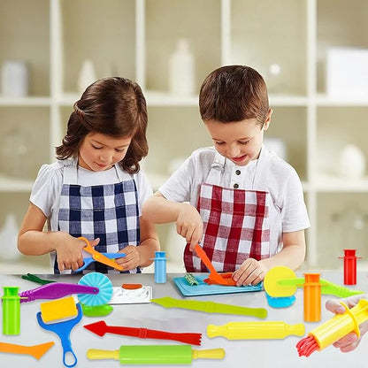 LCY WEDSHI Dough Tool Set, 15 Pcs Dough Tools Sets for Kids Ages 4-8, Dough Accessories Includes Cutters Roller, Rolling Pins, Safety Scissors, Plastic Knife - Image 7