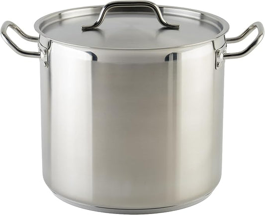 Winware Stainless Steel 16 Quart Stock Pot with Cover, Silver by Winco