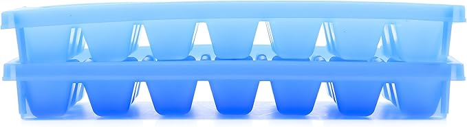 Camco Stackable Miniature Ice Cube Tray for Compact Spaces, 2-Pack (44100), Blue - Image 3