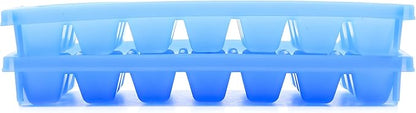 Camco Stackable Miniature Ice Cube Tray for Compact Spaces, 2-Pack (44100), Blue - Image 3