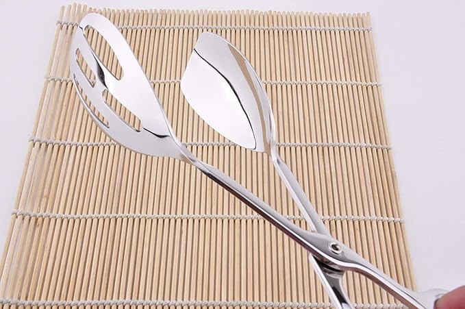 KEBE 2-PACK Serving Tongs for Cooking Buffet Party Catering, Thickening Food Serving Cake Bread Kitchen Salad Tongs, Stainless Steel - Image 7