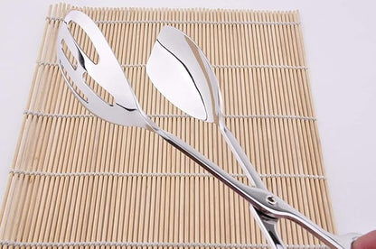 KEBE 2-PACK Serving Tongs for Cooking Buffet Party Catering, Thickening Food Serving Cake Bread Kitchen Salad Tongs, Stainless Steel - Image 7