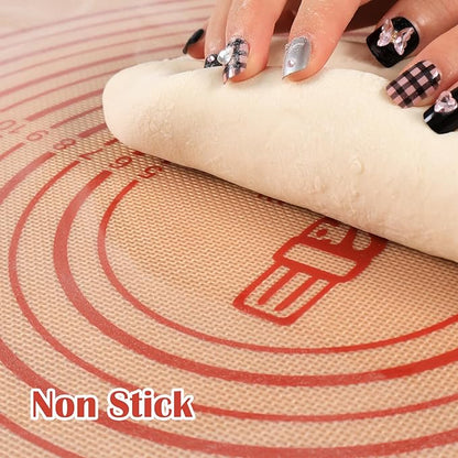 Non-slip Silicone Pastry Mat Extra Large with Measurements 36''By 24'' for Baking Mat, Counter/Dough Rolling/Oven Liner/Fondant/Pie Crust（Red） - Image 4