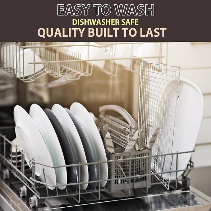Cooling Rack for Baking, 16x10 Inches Baking Rack, Thick Wire Cookie Rack for Cooking, Roasting, Grilling, Drying, Oven Safe, Fits Half Sheet Pan - Image 5
