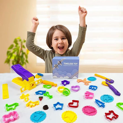 Dough Tools for Kids- Play Sets Accessories Include Animal Molds Stamps Cutter Scissor Rolling Pin Extruder and Storage Box, Best Toys for Toddler Boy Gril Age 3-8