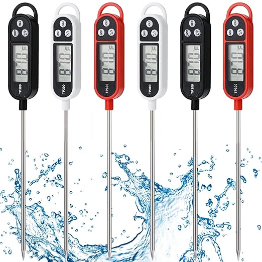 6pcs Candy Thermometer Digital Instant Read for Meat Kitchen Cooking Food Oil Deep Fry BBQ Grill Smoker (6, 23.2in) by BAEMEFLE
