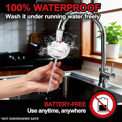 Instant Read Meat Thermometer 2'' Cooking Thermometer Kitchen Thermometer for Cooking for Liquid, Steak, Turkey Temp Checking