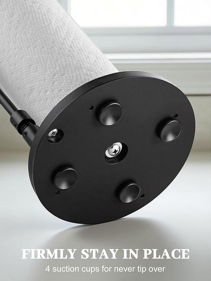 SMARTAKE Paper Towel Holder, Paper Towel Dispenser Standing Weighted Base Non Slip, Spring Arm Fit Most Size Paper Roll, Stainless Steel Paper Towel Holder for Home Kitchen Countertop Tabletop, Black - Image 6