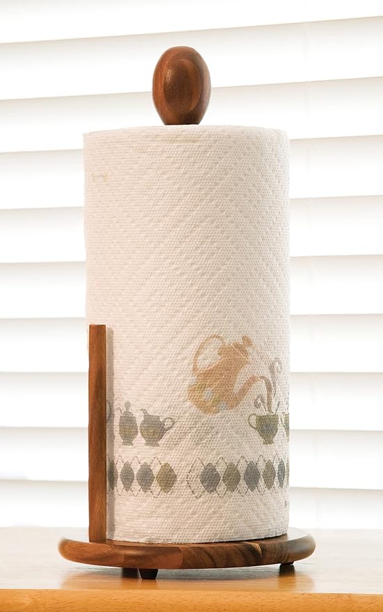 Lipper International 1138 Acacia Wood Standing Paper Towel Holder, 7-1/8" x 14-1/4" - Image 2