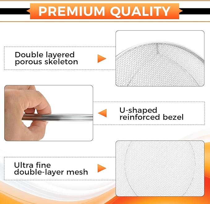 Splatter Shield Replacement for Ninja FG551 DG551 BG500A Foodi Smart XL Grill, Stainless Steel Mesh Splatter Screen Replacement for Ninja 6 in 1 Smart XL Indoor Grill
