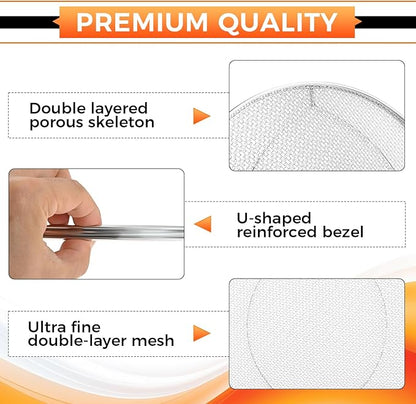 Splatter Shield Replacement for Ninja FG551 DG551 BG500A Foodi Smart XL Grill, Stainless Steel Mesh Splatter Screen Replacement for Ninja 6 in 1 Smart XL Indoor Grill