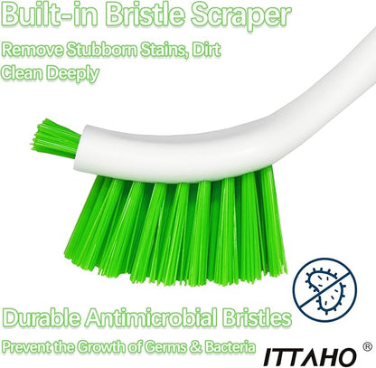 3 Pack Dish Brush,Dish Scrub Brush, Kitchen Scrub Brush for Cleaning Dishes, Double Sided Bristles Scrubber Cleaner for Dishes,Sink,Pots,Pans,Bathroom Shower,Tile,Tubs - Image 3