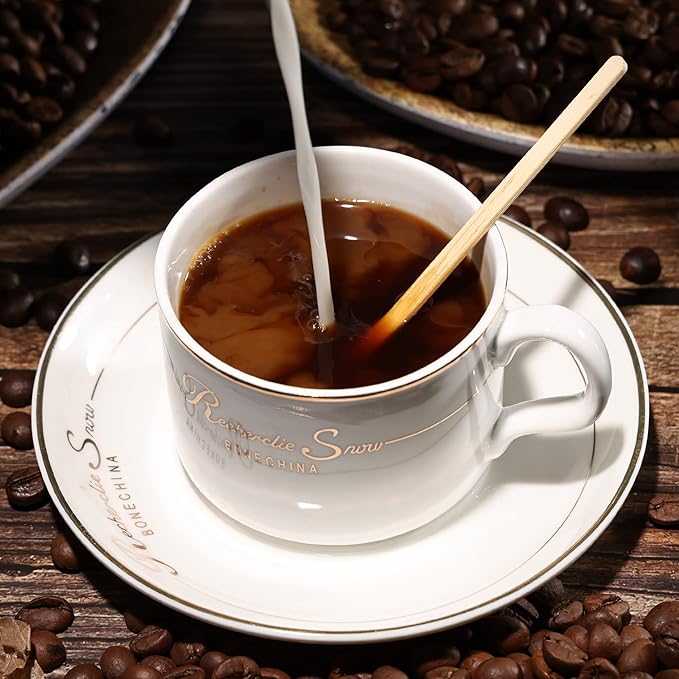 100pcs Bamboo Coffee Stirrers Individually Wrapped, 5.5 Inch Disposable Wood Swizzle Stick Beverage Mixer, Eco Friendly Long Wood Stir Sticks for Mixing Cocktail Hot Chocolate Drinking Tea - Image 6
