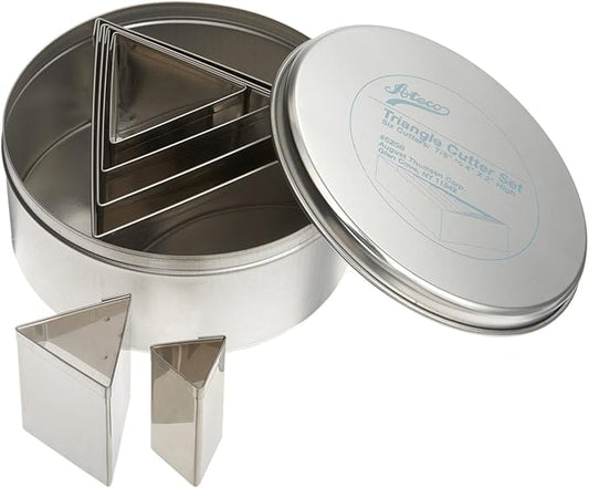 Ateco 6 pc Stainless Steel Triangle Cutter Set