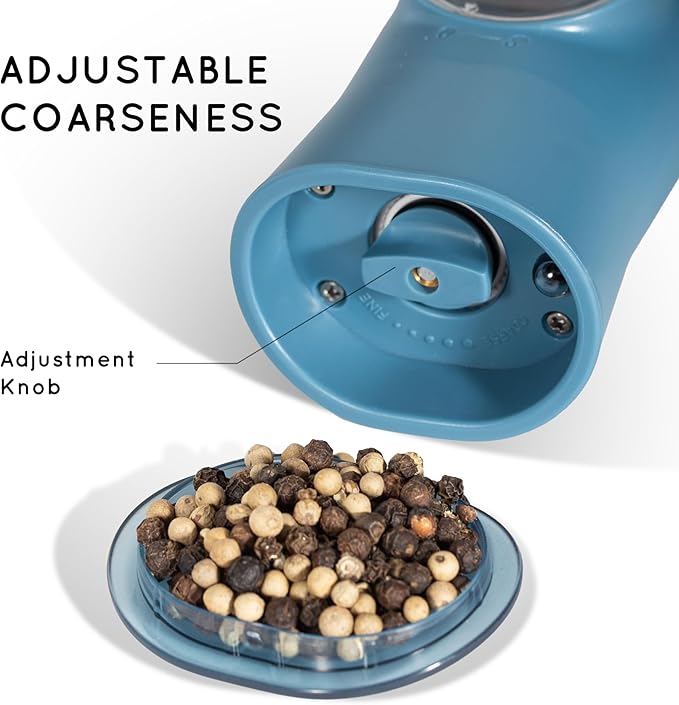 Flendy Gravity Electric Salt and Pepper Grinder Set Rechargeable, Automatic Salt and Pepper Grinder Set with USB C Charging Base, Gravity Salt and Pepper Shakers Set Electric