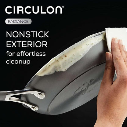 Circulon 83905 Radiance [hard anodized] Nonstick Frying pan set / Skillet Set - 8.5 Inch and 10 Inch, Gray - Image 3