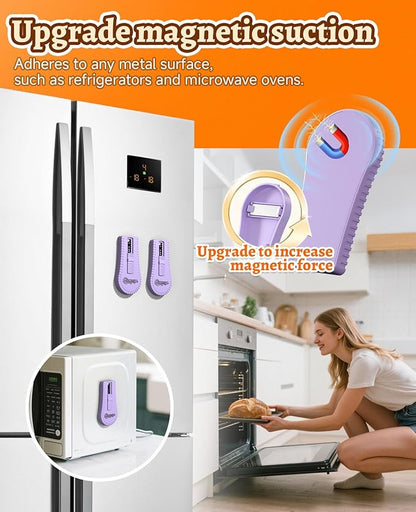 Bread Scoring Tool for Sourdough, Magnetic Bread Lame with 5 Stainless Steel Blades, Ergonomic ABS Handle, Perfect for Artisan Breads, Baguettes, and Dough Scoring, Ideal for Bakers (Purple)