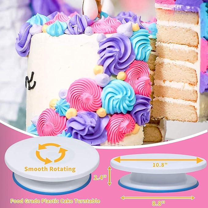 530Pcs Cake Decorating Kit Baking Supplies Cake Turntable Baking Accessories Tools for Beginners and Pros - Image 5
