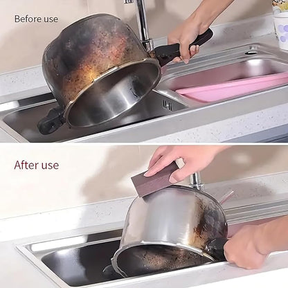 5 Powerful Pot Scrubber Cleaning Sponges, Heavy Duty Kitchen Eraser Scouring Pads, Dishwashing Oven Stove Cleaning Sponges, BBQ Grill Scrubbing Dish Cloths - Image 8