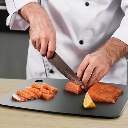 Dishwasher Safe Cutting Boards for Kitchen - Extra Large Composite Wood Cutting Boards - Thin, BPA Free & Eco-Friendly Chopping Board (18 x 12 Inch, Slate Black) - Image 6