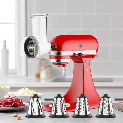 Cheese Grater Attachment for KitchenAid, Large Cheese Grater with 3-inch Feed Chute and Splash-Proof Barrier, Cheese Shredder, For Kitchen Aid Accessories and Attachments, Dishwasher Safe By Cofun - Image 7